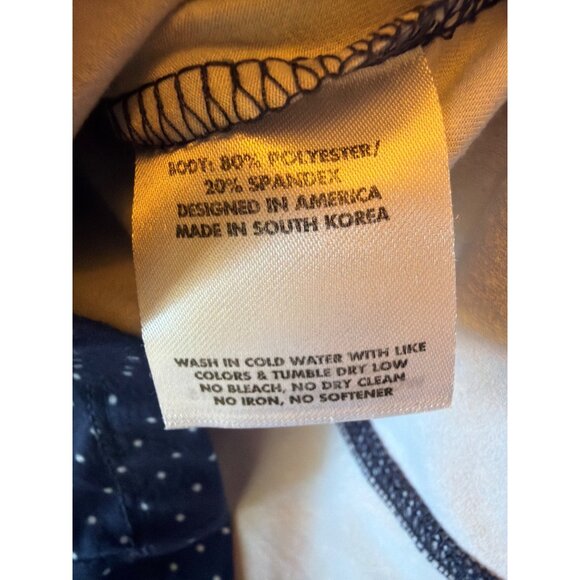 Rhoback XS Navy Polka Dot Long Sleeve Performance Quarter-Zip Pullover - Picture 4 of 5